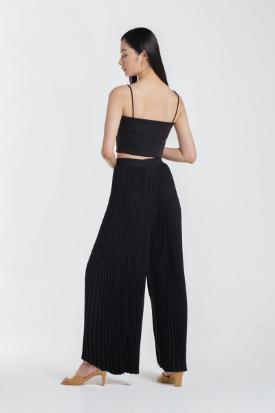 Paige Pleated Pants in Black